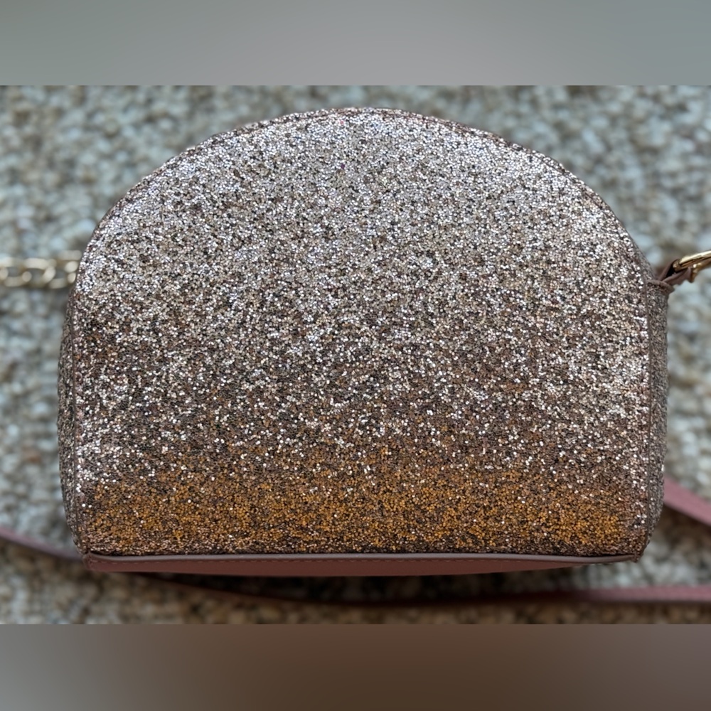 A New Day RoseGold Glitter Crossbody Bag